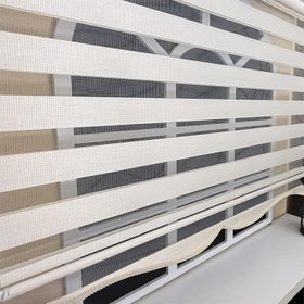 Resim StorBurada Zebra Stor Perde Ekru Etek Dilimli STB-400-V02 Ekru 190 x 200 