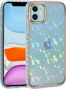 Resim iPhone Uyumlu 11 Kılıf Desenli Parlayan Transparan Kapak 
