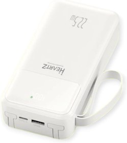 Resim HEARTZ H9 20000 MH PD 20W ve USB 22.5W FAST HIZLI ŞARJ DAHİLİ TYPE C VE LİGHTNİNG KABLOLU DÜNYA STANDARTLARINA UYGUN POLYMER BATARYA BİREBİR AMPER LCD GÖSTERGELİ POWERBANK 