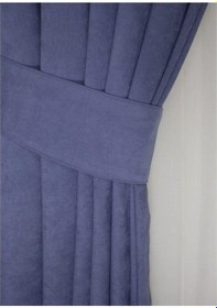 Resim Açık İndigo Ada Fon Perde Normal Pile 1'e 2,5 Pile-açık Indigo Açık Indigo 