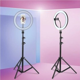 Resim Renksan Rıng Fıll Lıght LED Halka Işık 24W 5500K Tripod ile Bluethoot Kumanda 