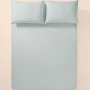 Resim %100 Pamuk Percale Lastikli Çarşaf 100x200 Cm Mavi - Pure Serisi Penelope