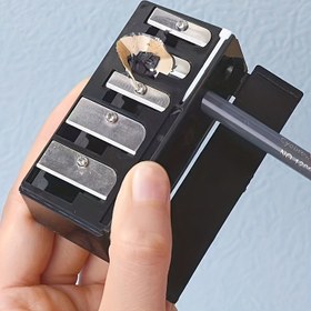 Resim Beş Delikli Makyaj Kalemi Kalemtıraş Kaş Kalemi Eyeliner Makyaj Aracı Ofis Okul Aracı 