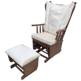 Resim Evimeaksesuar Ağaç Mekanizmalı Ayaklıklı Sallanır Koltuk 