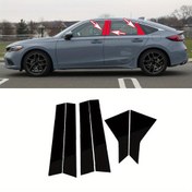 Resim For Honda Civic 2022-2025 için 6 adet Siyah Koruyucu Şerit - Çiziklere Dayanıklı B-Pillar ve C-Pillar Koruyucuları, OEM Stili, Yüksek Kaliteli PC Malzemesi, Sol Yan Pencereler İçin Uygun, Araba Modifikasyon Aksesuarları | Şık Araba Tasarımı | Dayanıklı Pencere Tri 