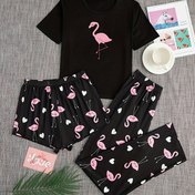 Resim Flamingo Desenli Kadın Pijama Takımı 