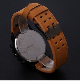 Resim Yingfu Kahverengi Deri Erkek Spor Takvim/günlük, Ekranlı Moda Çekimli Çok Renkli 