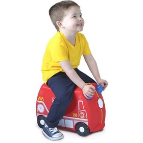 Resim Trunki Çocuk Bavulu İtfaiye Aracı Frank 