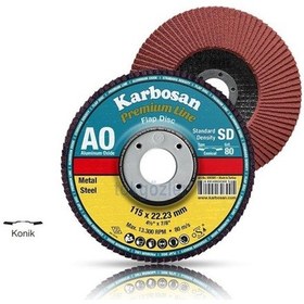 Resim Karbosan 982980 Premium Line Flap Disk Zımpara 60 Kum 115X22.23Mm 