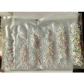 Resim Alya Simin Nail Art Swarovski Tırnak Süsleme Taşı 6 Farklı Boy Hologram 