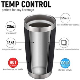 Resim Pembe Termal Kupa Bira Bardağı Tumbler Paslanmaz Çelik Çift Duvar Vakum Yalıtımlı Kahve Çay Kupa Geniş Ağızlı Su Şişesi Drinkware Zh Pembe 