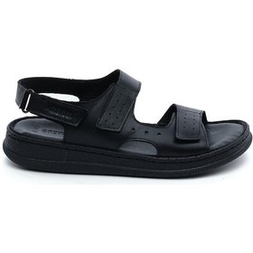 Resim Greyder 64692 Siyah Erkek Hakiki Deri Sandalet-800 Siyah 