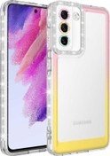 Resim Galaxy S20 Fe Ile Uyumlu Kılıf Taşlı Ve Renk Geçiş Tasarımlı Lens Korumalı Park Kapak CoverZone