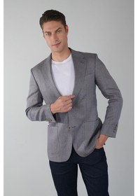 Resim Bisse Erkek Regular Fit Yün Ceket Mavi Pck25y25002 D35 Mavi 