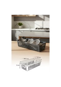 Resim Snippy Nivo - 4'lü Çekmece İçi Kaşıklık Seti Organizer Mutfak Düzenleyici Bıçaklık Kepçelik Gri Gri 