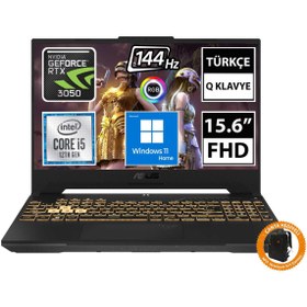 Resim TUF Gaming F15 FX507ZC4-HN081 GTI32 Intel Core I5-12500H 15.6" 32 GB RAM 512 GB SSD RTX3050 FHD FreeDOS Gaming Laptop 