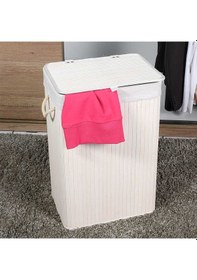 Resim Handy Mate Bambu Çamaşır Sepeti - Beyaz Beyaz 