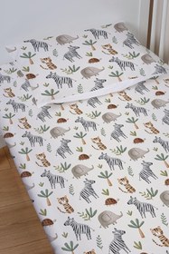 Resim Organik Bebek Boy Lastikli Çarşaf Seti - Doğa Macerası 70 x 130 