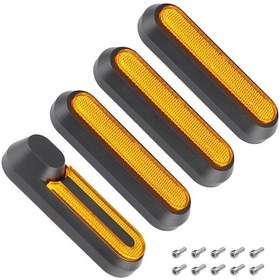 Resim Ranyeek Xiaomi Scooter Yansıtıcılı Dekoratif Kapak Seti - 4 Parça, 10 Vida İle Güvenlik Ve Stil Kombinasyonu Siyah-turuncu 