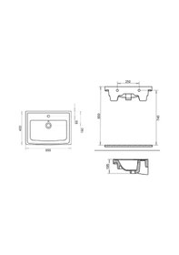 Resim Safir Etejerli Lavabo 65cm Turavit Diğer 
