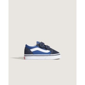 Resim Vans Koyu Mavi Td Old Skool V Unisex Çocuk Spor Ayakkabı Düz Tabanlı Erkekler İçin Konforlu 