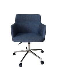Resim Çalışma Sandalyesi Krom Yıldız Ayaklı Döküm Süngerli Lacivert Ket 
