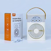 Resim beemen Masaüstü Mini Su Hazneli Buhar Püskürtmeli Şarjlı Ledli Soğutucu Vantilatör Fan 