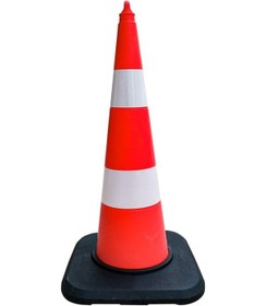 Resim TPE Trafik Konisi 90 cm Ağırlıklı Çift Reflektifli Trafik Dubası 