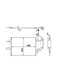 Resim Opel Meriva A Klima Radyatoru 1.6 2003-2010 Mahle Ac404000s 