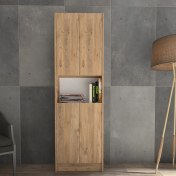 Resim Yeti Mobilya Kuta FLAT56 Kitaplık 4 Kapaklı Kütüphane Çok Amaçlı Dolap 