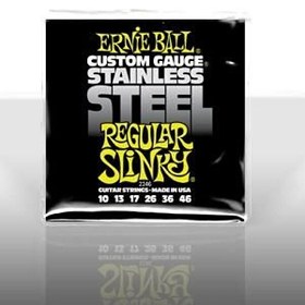Resim Ernie Ball P02246 Stainless Steel Regular Slinky 10-46 Elektro Gitar Teli 