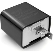 Resim Siyah 2 Pinli Motosiklet Sinyal Lambası, Ayarlanabilir Hız Frekansı 