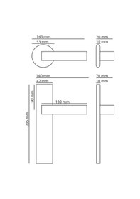 Resim Kapı Kolu Zk26 Deniz Krom Yuv. Rozetli Oda 