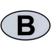 Resim BS.Elektronik Etiketçilere Özel Reflektif Sticker B (Belçika) Harfi Sticker 