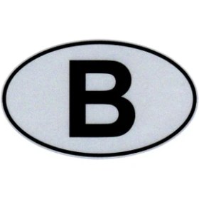Resim BS.Elektronik Etiketçilere Özel Reflektif Sticker B (Belçika) Harfi Sticker 