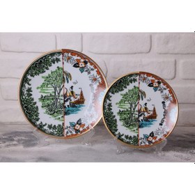 Resim Fermato 12 Parça 6 Kişilik Porselen Pasta Ve Servis Tabağı Seti Hybrid 6 Serisi Çok Renkli 