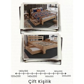Resim Renazzo Mobilya Letto 2 Çekmeceli Modern Karyola - 1. Sınıf Mdf Fonksiyonel Çekmeceli Depolama Alanlı Karyola 