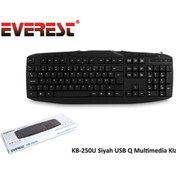 Resim AyrStore EVEREST KB-250U Q Usb Multimedya Siyah Klavye 