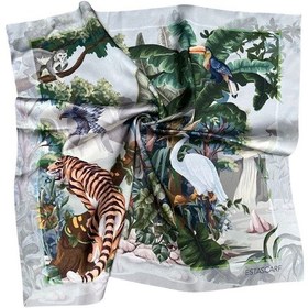 Resim Leopar Desenli Fular Estascarf Renkli 