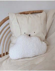 Resim Teddy Bulut Yastık Naturel Beyaz 