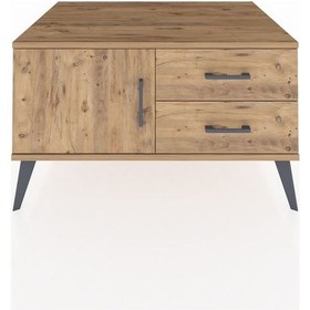Resim Kronos Şifonyer Tek Raflı 2 Çekmeceli Tek Kapaklı 88x59x48 Çam-çam Çam 