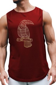 Resim BLUU Parrot Kolsuz Sporcu T-shirt Tank Top Spor Atlet 