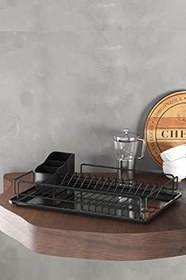 Resim Geseus Home Tek Katlı Tabaklık Bulaşıklık Mat Siyah KB006S 