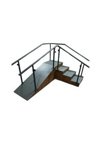 Resim Rampalı Kaymaz Taban Egzersiz Kürsüsü Ayarlanabilir El Tutma Barı Ve Kaymaz Basamak Sistemi 