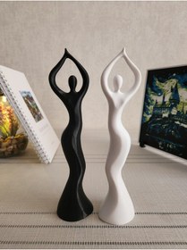 Resim 1 Adet Dans Eden Kadın Heykel Takımı Iskandinav Tarzı Biblo Heykel Figür Plastik 