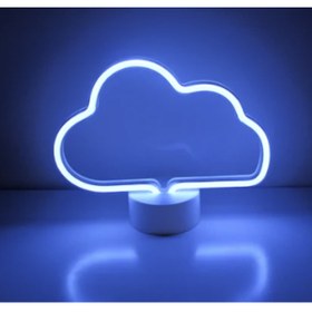 Resim Skygo Neon Işıklı Bulut Masa Gece Lambası USB+Pil 