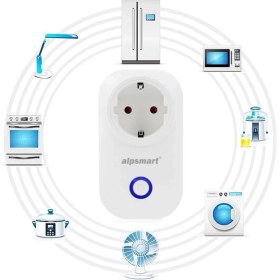 Resim Alpsmart AS816 EU 3 lü Set Wifi Akıllı Priz Uzaktan Kontrollü Tuya Destekli 16A 