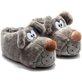 Resim Twigy Fibert Kadın,Garson Boy Hayvanlı Panduf Gri 36/41 EE0523 Gri 