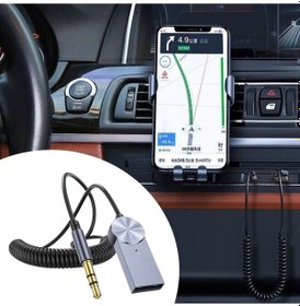 Resim Buradabuldun Araba İçin Bluetooth Aux Alıcısı Wireless Araç Kiti 