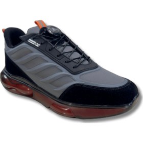 Resim Mc Jamper 2201 Erkek Spor Ayakkabı Hafızalı Taban, Nefes Alabilir Tekstil, Kaymaz Hafif Taban Siyah-fume-oranj 